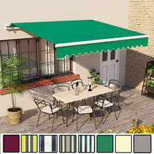 2.5 x 2m Manual Awning Garden Canopy Patio Sun Shelter Retractable Outdoor