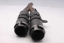 Dual exhaust silencer carbon
