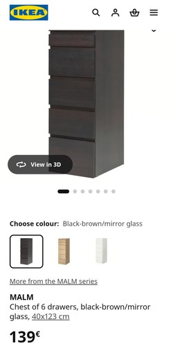 Ikea malm tall chest - tall, 6