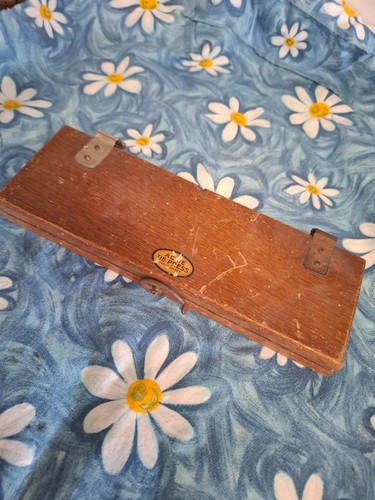 Vintage wooden tie - , flower