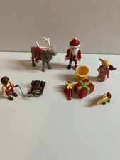 Playmobil christmas spares  bundle :Santa Reindeer Angel Boy&Sledge Presents