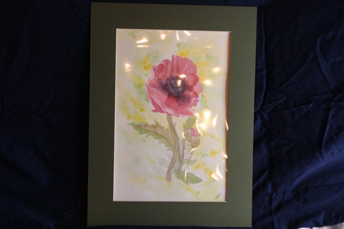 Canvas flower water colour - canvas,