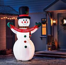 8ft Snowman Brr-ian Merry Christmas Inflatable Decoration - Ex Display Boxed