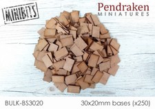 30x20mm 2mm MDF Bases x 250