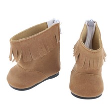 Brown Tassel Zip Back Boots