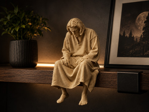 Sad jesus shelf sitter - jesus,
