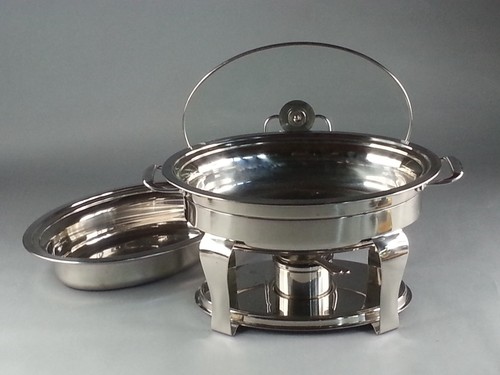 6pc oval chafing dish - 6pc, qt