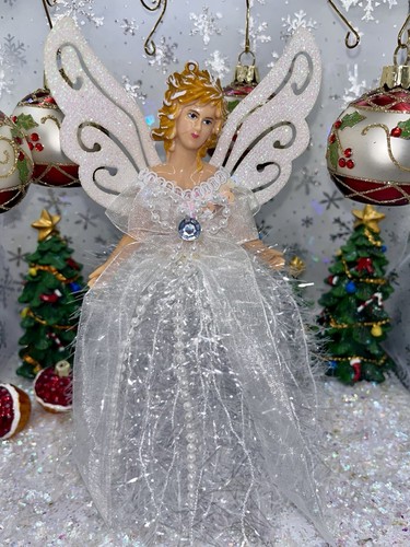 White tinsel fairy - white, fairy/angel