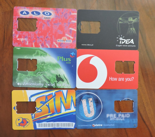 Assorted used mobile sim - used,
