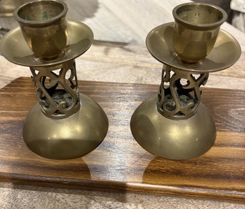 Pair vintage brass - vintage,