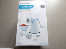 KitchenCraft White Hand Meat Mincer. Suction Clamp. Unused gift.