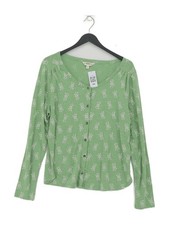 Fat Face Women's Top UK 14 Green Cotton with Lyocell Modal Basic