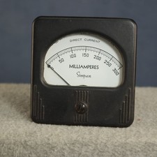 Square Bakelite Simpson 0-1000 Milliamperes DC Meter Tested Accurate Vintage