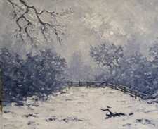 original oil painting:misty