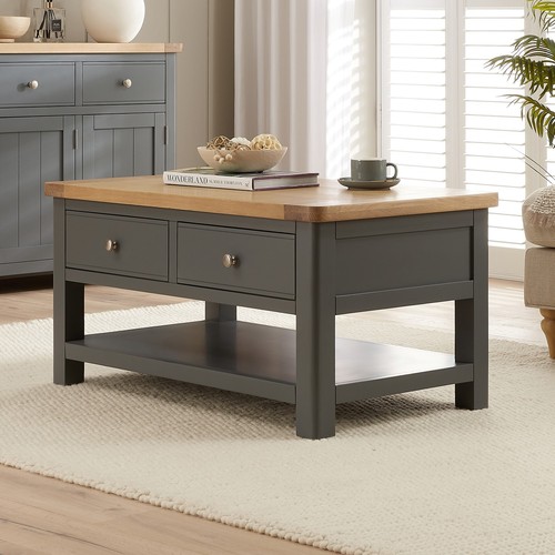 Coffee table with shelf - coffee,