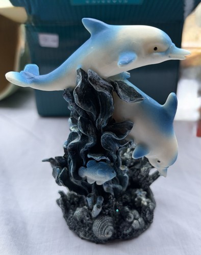 Resin dolphin ornament with - resin,