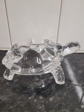 Vintage Cristal d'Arques Turtle Paperweight French Lead Crystal Tortoise lalique
