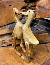 Wooden carving two ducks - carving,