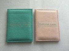 Aqua or  Pink Faux Leather Pension Bus Pass Wallet Holder Travel Pass