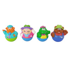 4x Vintage Playskool 2003-2004 Weebles Turtle Tooey & Belle Figures