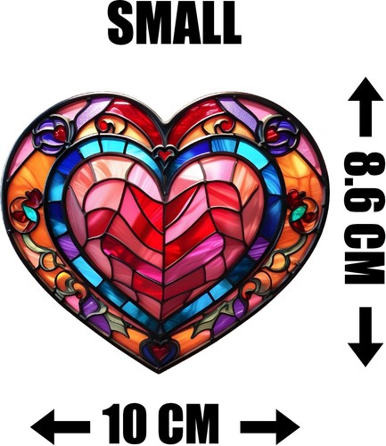 Decorative heart love stained - decorative,