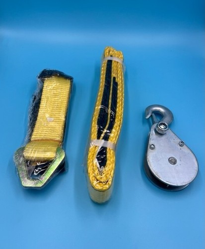 Single pulley block with - with, two