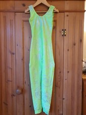 Green Lycra Catsuit, Dreamworld Leisurewear  Size 1 (7-8 years)