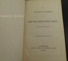 Antique 1841 Poetical Works Sir Walter Scott Leather Book JMW Turner Title