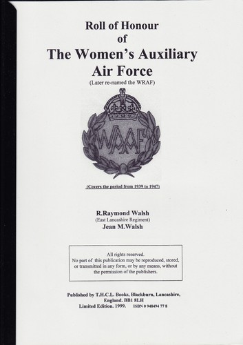 Ww2 roll honour - roll, women's