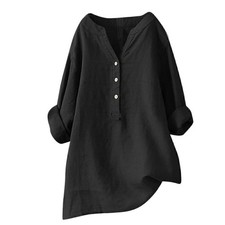 Plus Size Women Cotton Linen