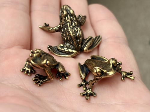 Set brass frog toad - set,