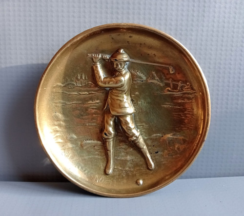 Antique brass ashtray maker - antique,