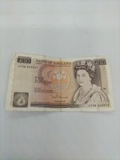 Ten pound note vintage serial - pound,