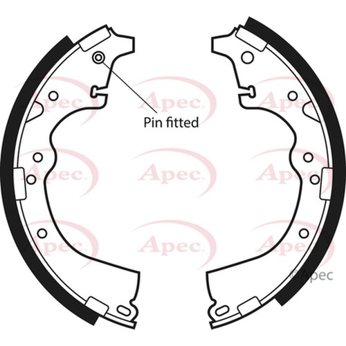 Brake shoes set - brake, toyota