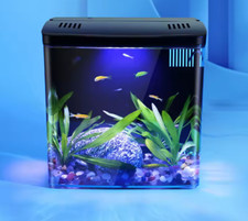 Fish Tank Set Small Household Pet Aquarium Tabletop Filter LED Goldfish Bundle