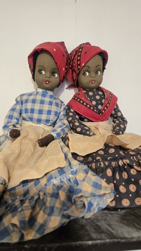 Antique rag cloth dolls - antique,