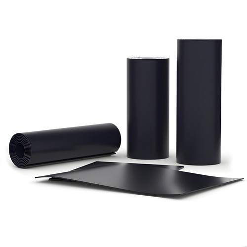 Solid black rubber gasket - solid,