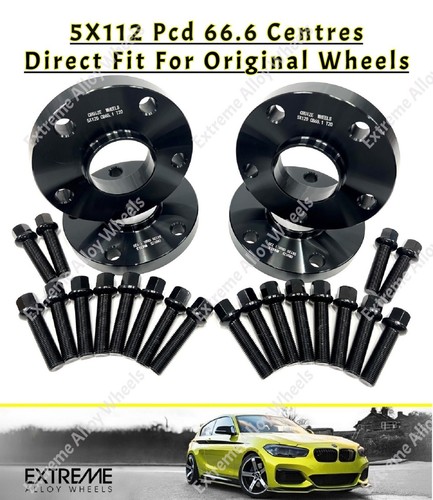 Alloy wheel spacers - 20mm, black