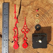 RED clock kit Quality Silent Quartz DIY mechanism movement LARGE 7" Hands Wall 
