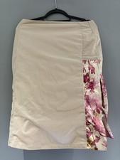 Stunning Baylis & Knight Beige Floral Panel Midi Skirt - UK Size 12-14