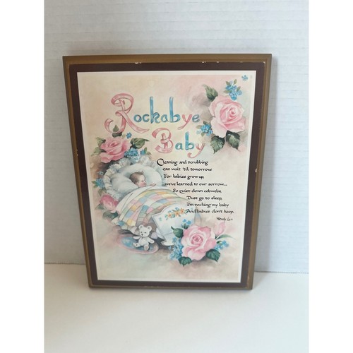Vintage rockabye baby poem - rockabye,
