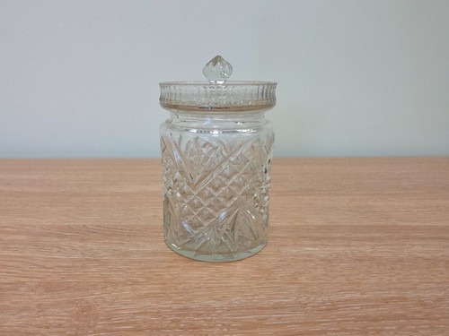 Vintage cut glass sugar - cut,