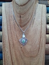 Vintage silver plated Pilgrim Jewellery art nouveau style pendant necklace