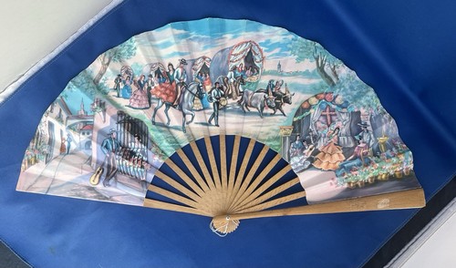 Vintage hand folding fan - hand,