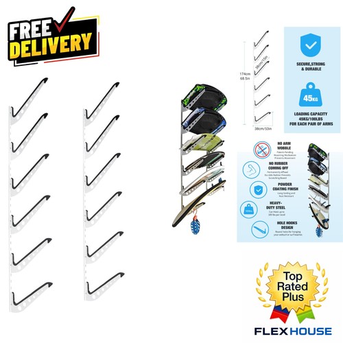 Board adjustable surf rack - 6-board,