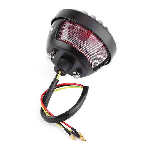 Black round motorcycle - motorcycle, tail