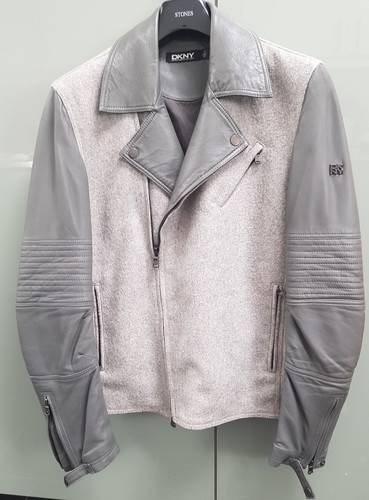 Dkny gents leather biker style - leather,