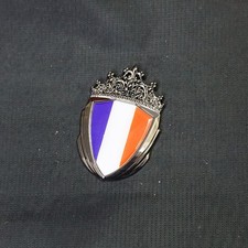 1x Glossy Black France Flag