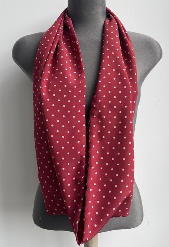 Silk loop scarf burgundy - silk,
