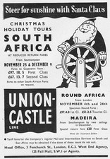 UNION CASTLE LINE Holidays to South Africa Vintage Advertisement 1938